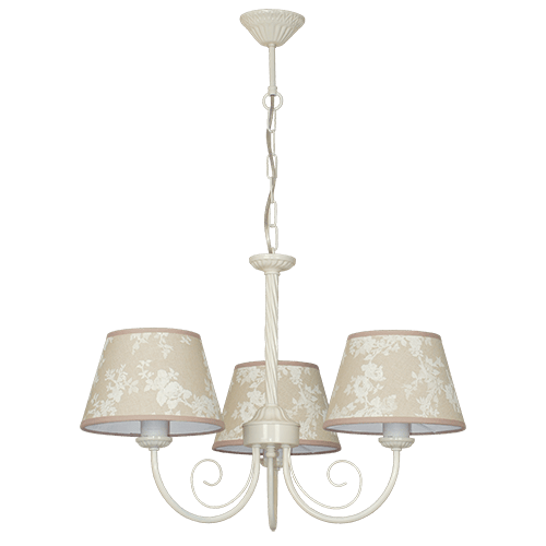 CITY LUX ПОЛИЛЕЙ АМАЛФИ КРЕМ, АБАЖУРИ ЛАМАНШ, 3XE27