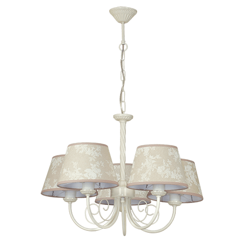 CITY LUX ПОЛИЛЕЙ АМАЛФИ КРЕМ, АБАЖУРИ ЛАМАНШ, 5XE27