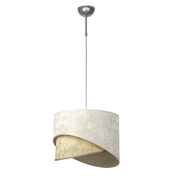 CITY LUX ПЕНДЕЛ СКОТИЯ ХРОМ, АБАЖУР ГАЛАТА КРЕМ + БРОНЗ, 1XE27