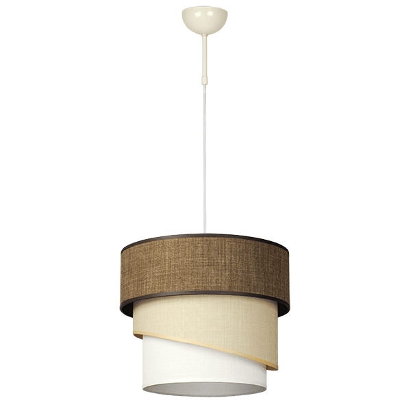 CITY LUX ПЕНДЕЛ МЕТЕОРА КРЕМ, АБАЖУР САМИ КАФЯВ + ЕКРЮ + БЯЛ, 1XE27