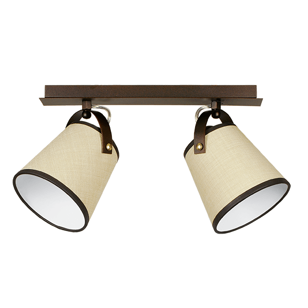 CITY LUX ПЛАФОН ПИЗА СПОТ ПАТИНА, АБАЖУРИ САМИ ЕКРЮ, 2XE27