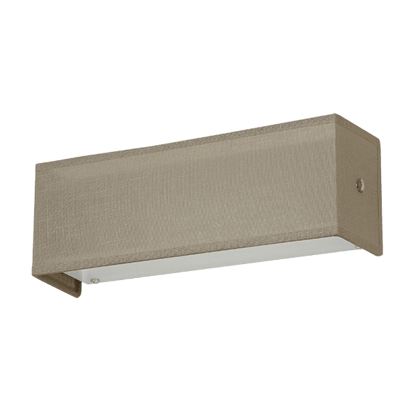 CITY LUX АПЛИК РИЦ БЯЛ, АБАЖУР КАМЕЛОТ ПЕПЕЛ, 2XE27