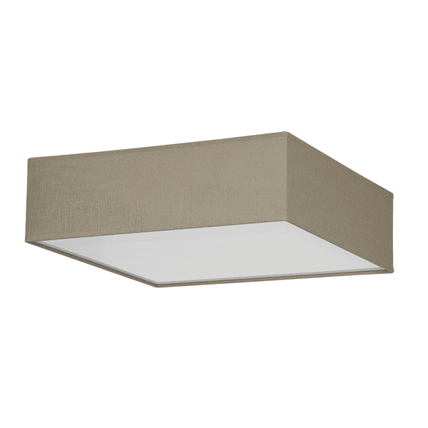 CITY LUX ПЛАФОН РИЦ БЯЛ, АБАЖУР КАМЕЛОТ ПЕПЕЛ, 4XE27