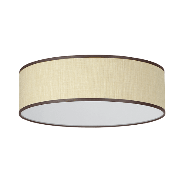 CITY LUX ПЛАФОН МЕТРОПОЛ Ø500 БЯЛ, АБАЖУР САМИ ЕКРЮ, 3XE27