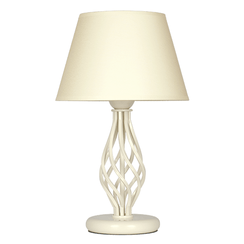 CITY LUX НАСТОЛНА ЛАМПА АТЛАС КРЕМ, АБАЖУР ШИНЦ КРЕМ, 1XE27