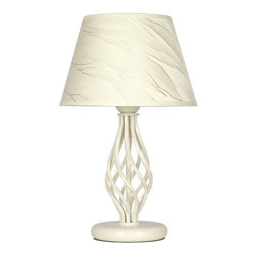 CITY LUX НАСТОЛНА ЛАМПА АТЛАС КРЕМ, АБАЖУР АЙСБЕРГ, 1XE27