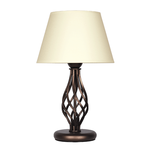 CITY LUX НАСТОЛНА ЛАМПА АТЛАС ПАТИНА, АБАЖУР ШИНЦ КРЕМ, 1XE27