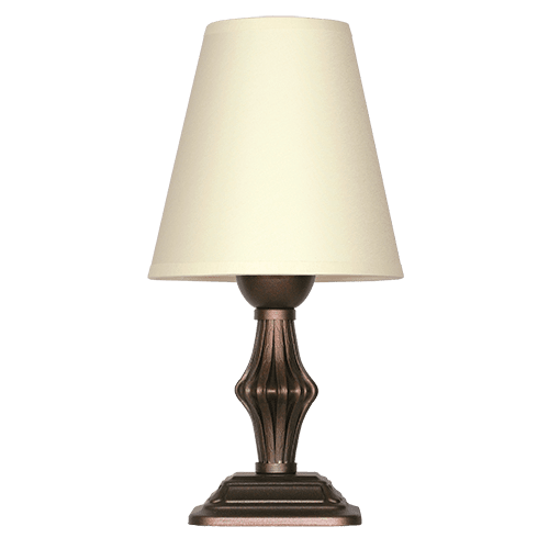 CITY LUX НАСТОЛНА ЛАМПА АШЛИ ПАТИНА, АБАЖУР ШИНЦ КРЕМ, 1XE27