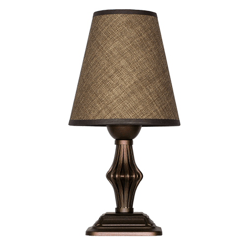 CITY LUX НАСТОЛНА ЛАМПА АШЛИ ПАТИНА, АБАЖУР САМИ КАФЯВ, 1XE27