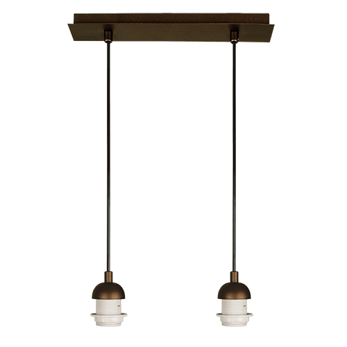 CITY LUX АРМАТУРА ЗА ПЕНДЕЛ МИЛАНО ПАТИНА, 2XE27