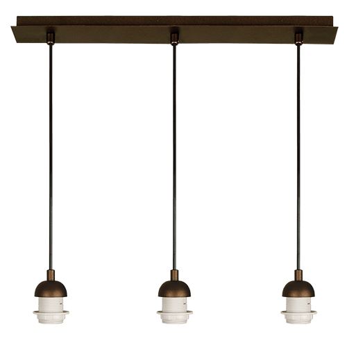 CITY LUX АРМАТУРА ЗА ПЕНДЕЛ МИЛАНО ПАТИНА, 3XE27