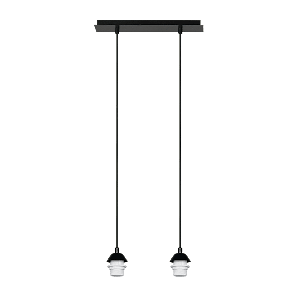 CITY LUX АРМАТУРА ЗА ПЕНДЕЛ МИЛАНО ЧЕРЕН, 2XE27