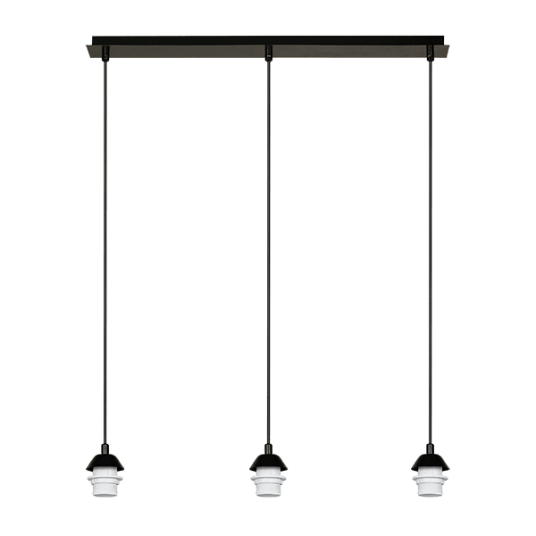 CITY LUX АРМАТУРА ЗА ПЕНДЕЛ МИЛАНО ЧЕРЕН, 3XE27