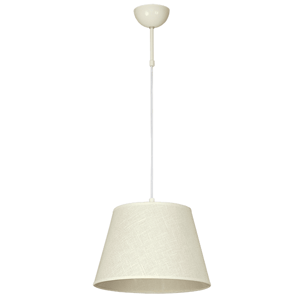 CITY LUX ПЕНДЕЛ КАМЕЛОТ КРЕМ - КОНУС, Ø300/Ø200, H=200, КРЕМ, 1XE27
