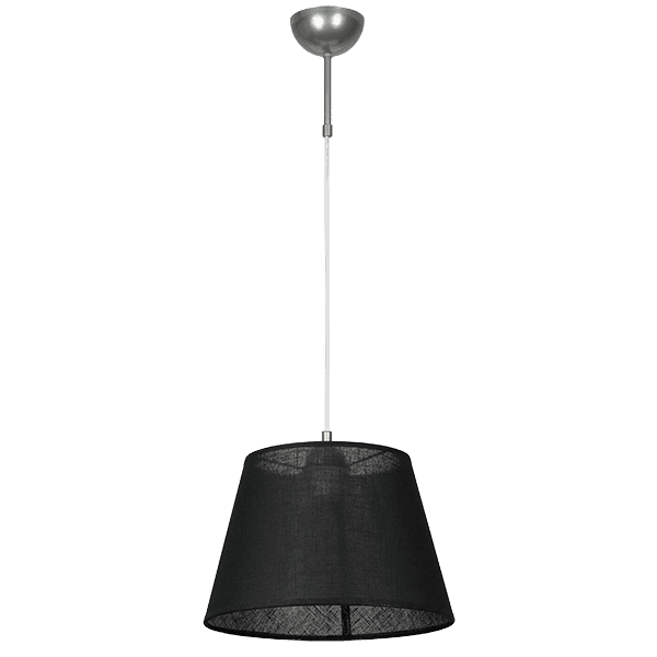 CITY LUX ПЕНДЕЛ КАМЕЛОТ ЧЕРЕН - КОНУС, Ø300/Ø200, H=200, ХРОМ, 1XE27