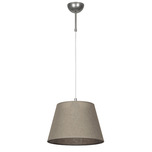 CITY LUX ПЕНДЕЛ КАМЕЛОТ ПЕПЕЛ - КОНУС, Ø300/Ø200, H=200, ХРОМ, 1XE27