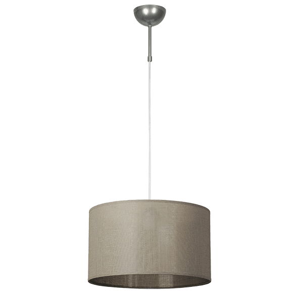 CITY LUX ПЕНДЕЛ КАМЕЛОТ ПЕПЕЛ - ЦИЛИНДЪР, Ø350, H=200, ХРОМ, 1XE27