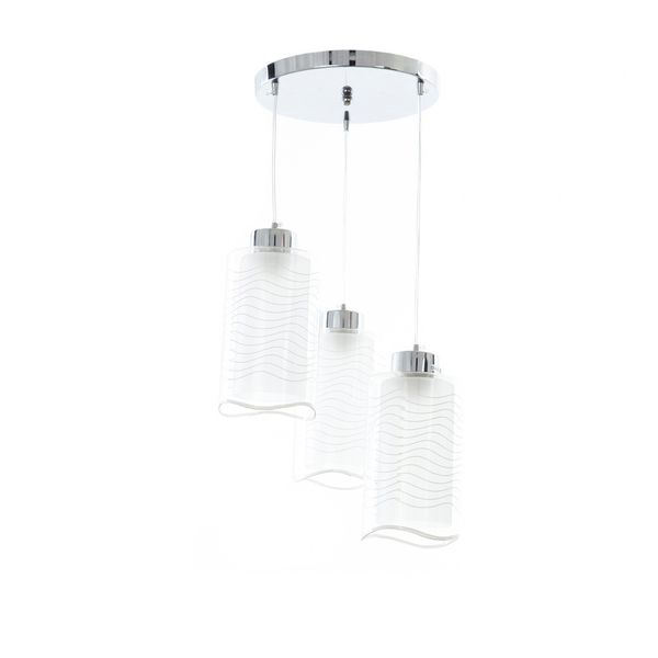 СТЪКЛЕН ПОЛИЛЕЙ ХРОМ 3X40W 1184/3P