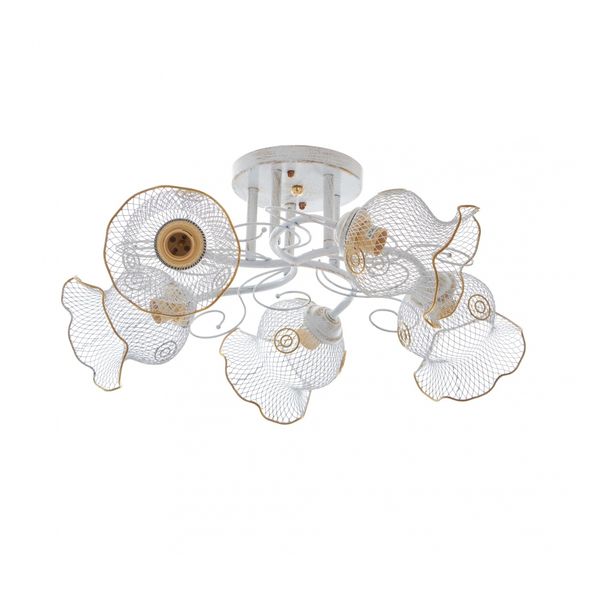 МЕТАЛЕН ПОЛИЛЕЙ БЯЛ 5X40W 1359/5 WH-GD