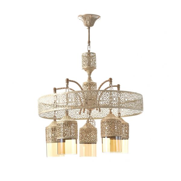 МЕТАЛЕН ПОЛИЛЕЙ БЯЛО ЗЛАТО 5X40W 1527/5