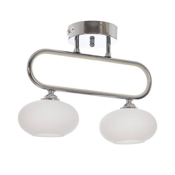 МЕТАЛЕН ПОЛИЛЕЙ ХРОМ 2X40W+LED 12W 4000K 1740/2 CH