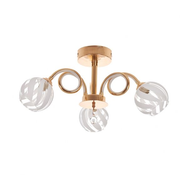 МЕТАЛЕН ПОЛИЛЕЙ ЗЛАТО 3X40W+LED 18W 4000K 1741/3 GD