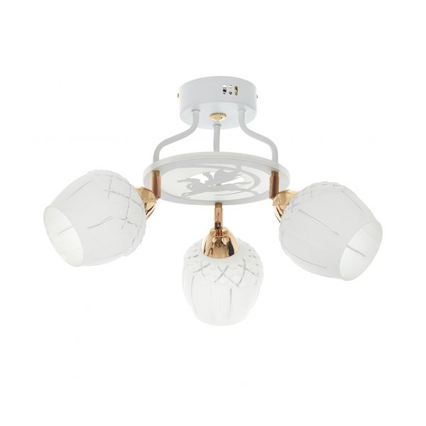 МЕТАЛЕН ПОЛИЛЕЙ БЯЛ LED 15W + 3X40W 4000K 1758/3 CH