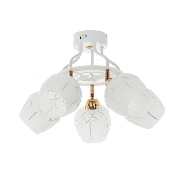 МЕТАЛЕН ПОЛИЛЕЙ БЯЛ LED 15W + 5X40W 4000K 1758/5 CH