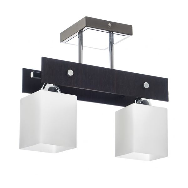 СТЪКЛЕН ПОЛИЛЕЙ ВЕНГЕ+ХРОМ 2X40W 1765/2 BP