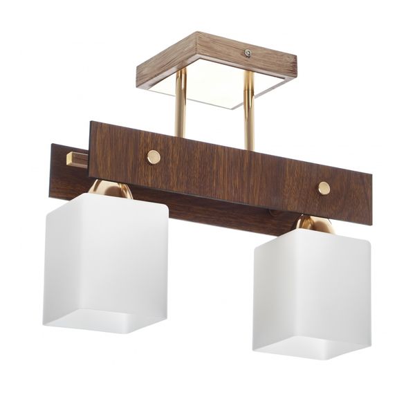 СТЪКЛЕН ПОЛИЛЕЙ КАФЯВ+ЗЛАТО 2X40W 1765/2 WG