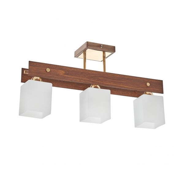 СТЪКЛЕН ПОЛИЛЕЙ КАФЯВ+ЗЛАТО 3X40W 1765/3 WG