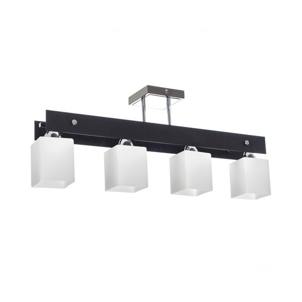 СТЪКЛЕН ПОЛИЛЕЙ ВЕНГЕ+ХРОМ 4X40W 1765/4 BP