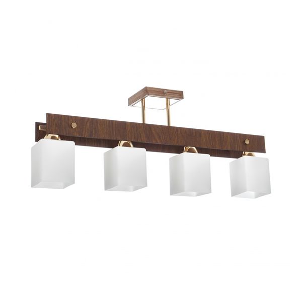 СТЪКЛЕН ПОЛИЛЕЙ КАФЯВ+ЗЛАТО 4X40W 1765/4 WG