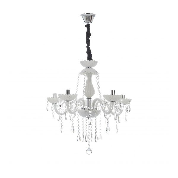 КРИСТАЛЕН ПОЛИЛЕЙ БЯЛ 5X40W 1796/5 WH