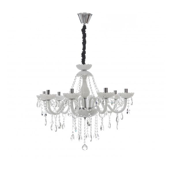 КРИСТАЛЕН ПОЛИЛЕЙ БЯЛ 8X40W 1796/8 WH