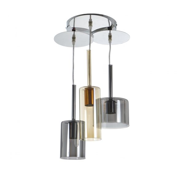 СТЪКЛЕН ПОЛИЛЕЙ ХРОМ 3X40W 1846/3R