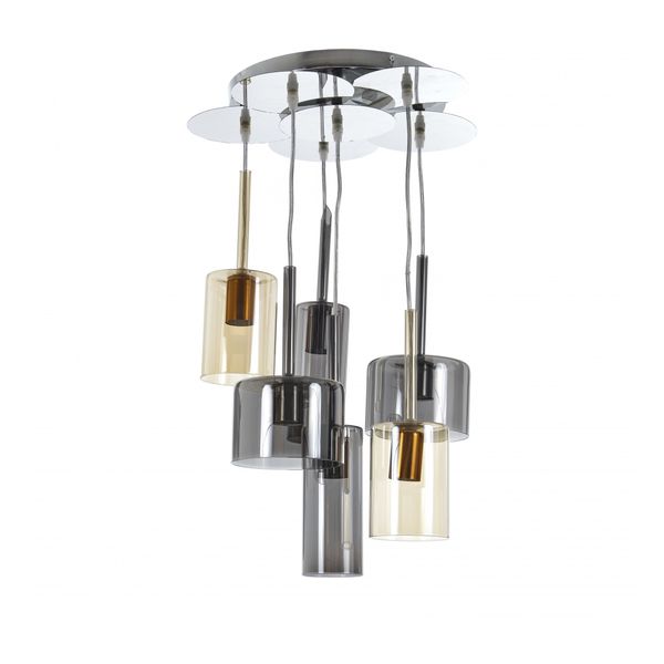 СТЪКЛЕН ПОЛИЛЕЙ ХРОМ 6X40W 1846/6R