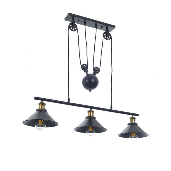 МЕТАЛЕН ПОЛИЛЕЙ ЧЕРЕН LED 3X8W 1860/3