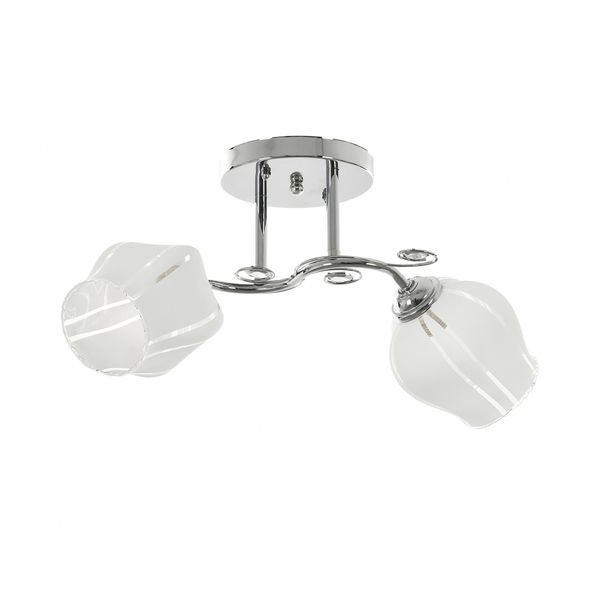 СТЪКЛЕН ПОЛИЛЕЙ ХРОМ 2X40W 1962/2 CH