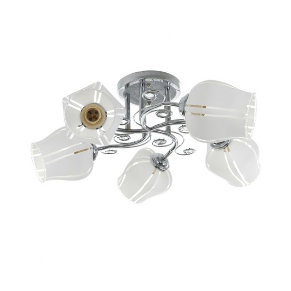 СТЪКЛЕН ПОЛИЛЕЙ ХРОМ 5X40W 1962/5 CH