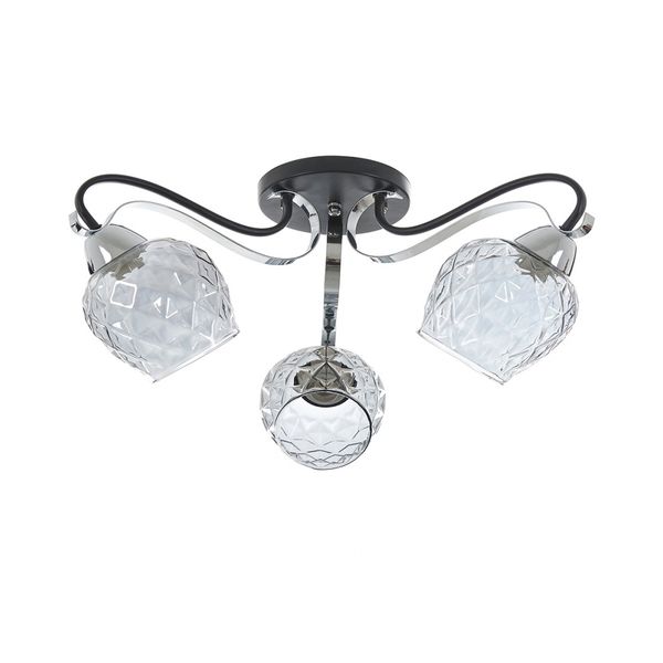 СТЪКЛЕН ПОЛИЛЕЙ ХРОМ 3X40W 1996/3 CH/BK