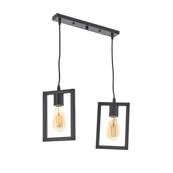 МЕТАЛЕН ПОЛИЛЕЙ ЧЕРЕН 2X40W 1998/2 BK