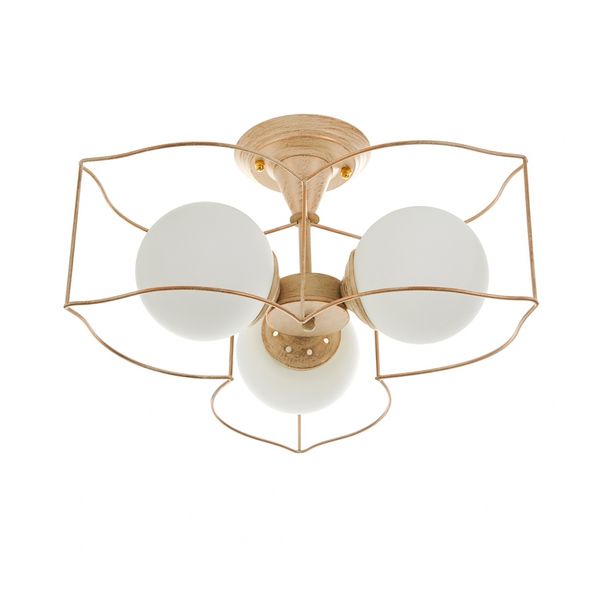 СТЪКЛЕН ПОЛИЛЕЙ БЯЛО ЗЛАТО 3X40W 2004/3 YG