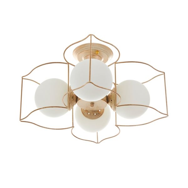 СТЪКЛЕН ПОЛИЛЕЙ БЯЛО ЗЛАТО 4X40W 2004/4 YG