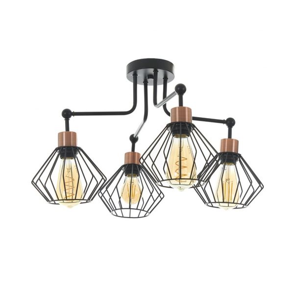 МЕТАЛЕН ПОЛИЛЕЙ ЧЕРЕН 4X40W 2089/4