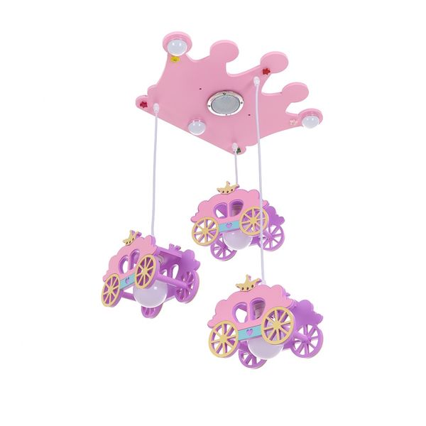 ПОЛИЛЕЙ LITTLE MISS РОЗОВ LED 3X5W+3XЕ27 4000K 2249