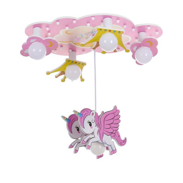 ПОЛИЛЕЙ PONY РОЗОВ LED 20X1W+5XЕ27 4000K 2251