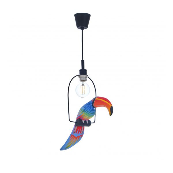 ПЕНДЕЛ ОТ ДЪРВО СИН 1X40W ELI 38 TUKAN BL