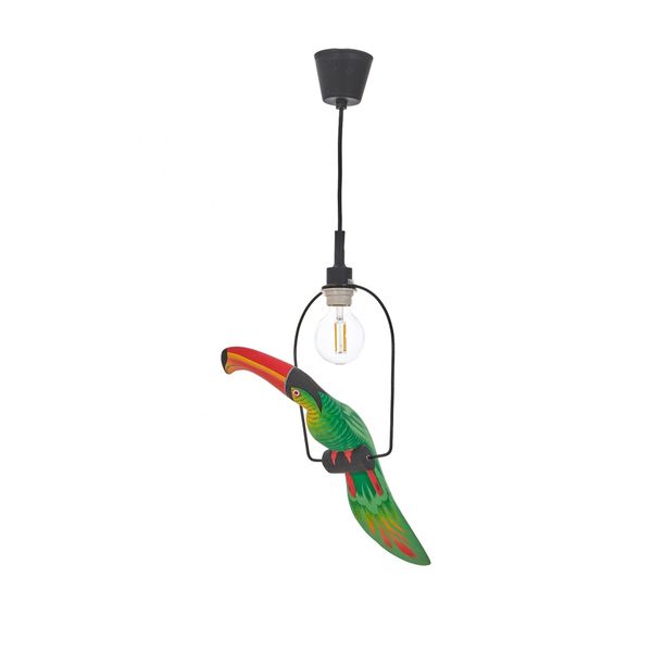 ПЕНДЕЛ ОТ ДЪРВО ЗЕЛЕН 1X40W ELI 38 TUKAN GR