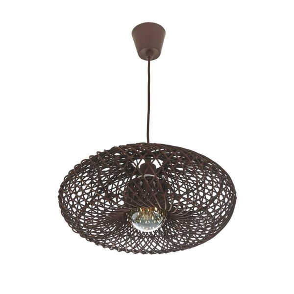 ПЕНДЕЛ ОТ РАТАН КАФЯВ 1X25W ELI 73/40